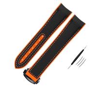 QSYJCCXD Canda di guardia in gomma in nylon ad alta densità per una costellazione di cinguaggio Moonswatch del giunto di campione Omega X Waterproof 20mm Watch Cinger Curved Band Curved