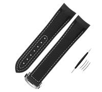 QSYJCCXD Canda di guardia in gomma in nylon ad alta densità per una costellazione di cinguaggio Moonswatch del giunto di campione Omega X Waterproof 20mm Watch Cinger Curved Band Curved