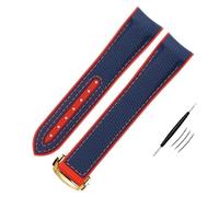 QSYJCCXD Canda di guardia in gomma in nylon ad alta densità per una costellazione di cinguaggio Moonswatch del giunto di campione Omega X Waterproof 20mm Watch Cinger Curved Band Curved