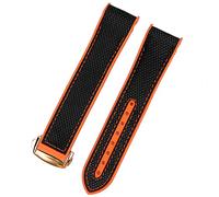 QSYJCCXD Canda di guardia in gomma in nylon per uomo Omega Disployant Clap Clasp Watch Accessori Silicone Watch Bracciale Catena