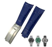 QSYJCCXD Canda di guardia in pelle end da 20 mm Adatta per il sottomariner GMT Bamboo Braccialetti di orologio da orologio da cinghia marrone blu verde marrone