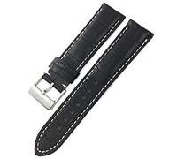 QSYJCCXD Canda di guardia in pelle genuina 22mm 24mm Fit per il premier navitimer blu blu marrone pieghevole pieghevole morbido cinghia di orologio da mucca morbida