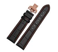 QSYJCCXD Canda di guardia in pelle genuina per multimetro MIDO Multina M005 M005930 Wristband 23mm Filla a farfalla in acciaio senza chiusura (colore: argento arancione nero, dimensioni: 23mm)