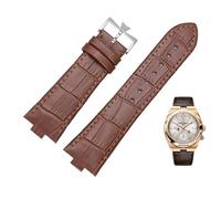 QSYJCCXD Canda di guardia in pelle genuina per Vacheron Costantin Overseas Series 4500V 5500V P47040 in acciaio inossidabile con fibbia in acciaio inossidabile Cingcio di guardia 25-8 mm
