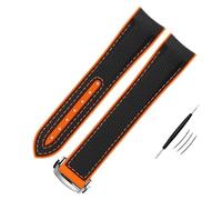 QSYJCCXD Canda di guardia in silicone in nylon ad alta densità per omega watch banda 20mm 21mm 22mm orologio in gomma cinghia di orologio curvo pieghevole.