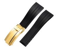 QSYJCCXD Canda di guardia in silicone per cinghia di orologio con banda fibbia pieghevole sportiva da 20 mm da 21 mm da polso da polso da polso da polso da polso