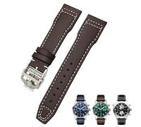 QSYJCCXD Canda d'oro di guardia da 21 mm da 20 mm in pelle di mucca adatta per i braccialetti di orologi blu di orologi per orologi blu