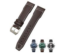 QSYJCCXD Canda d'oro di guardia da 21 mm da 20 mm in pelle di mucca adatta per i braccialetti di orologi blu di orologi per orologi blu