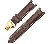 QSYJCCXD Cansola di guardia in pelle genuina per GC 22 * 13mm 20 * 11 mm cinghia dentata con fibbia per farfalla in acciaio senza piena cintura