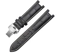 QSYJCCXD Cansola di guardia in pelle genuina per GC 22 * 13mm 20 * 11 mm cinghia dentata con fibbia per farfalla in acciaio senza piena cintura