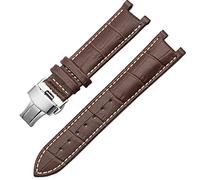 QSYJCCXD Cansola di guardia in pelle genuina per GC 22 * 13mm 20 * 11 mm cinghia dentata con fibbia per farfalla in acciaio senza piena cintura