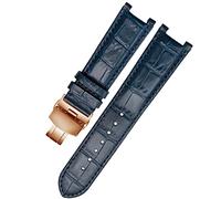 QSYJCCXD Cansola di guardia in pelle genuina per GC 22 * 13mm 20 * 11 mm cinghia dentata con fibbia per farfalla in acciaio senza piena cintura