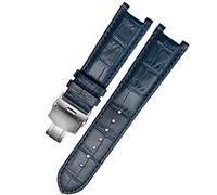 QSYJCCXD Cansola di guardia in pelle genuina per GC 22 * 13mm 20 * 11 mm cinghia dentata con fibbia per farfalla in acciaio senza piena cintura