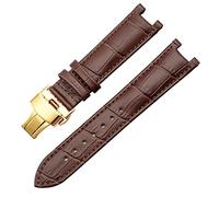 QSYJCCXD Cansola di guardia in pelle genuina per GC 22 * 13mm 20 * 11 mm cinghia dentata con fibbia per farfalla in acciaio senza piena cintura