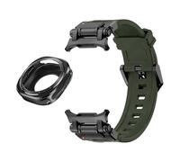 QSYJCCXD Cantura di fluorobber di custodia in metallo per orologio galassy 7 cover di copertura di protezione in metallo ultra 47 mm Bracciale sportivo per Galaxy Ultra 47mm FKM