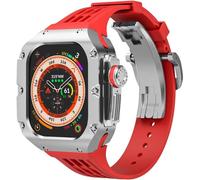 QSYJCCXD Case di orologio in lega di titanio+kit di aggiornamento della banda di orologi , per una fascia Ultra 2 da 49 mm, fascia di sostituzione di telai in metallo maschile in stile rm