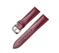 QSYJCCXD Cinghia di orologio in pelle 14mm 16mm 18 mm 20mm 22 mm di orologio per donne Accessori per orologi Accessori Solido bruno rosso (D, 18 mm)