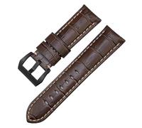 QSYJCCXD Cinghia di orologio in pelle genuina da 24 mm per Panerai Luminor 1950 PAM013012 Crocodile testurizzata colorate
