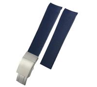 QSYJCCXD Cinturino in gomma da 19 mm, 20 mm, 21 mm, cinturino in silicone per bracciali Hydroconquest L3 781 782 VHP nero blu, 20mm
