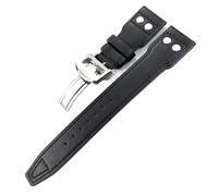 QSYJCCXD Cinturino in pelle per orologio da uomo, 20 mm, 21 mm, 22 mm, nero, blu, marrone, per IWC PILOT Mark PORTUGIESER PORTOFINO per bracciale da uomo, 22mm, A