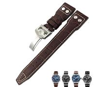 QSYJCCXD Cinturino in pelle per orologio da uomo, 20 mm, 21 mm, 22 mm, nero, blu, marrone, per IWC PILOT Mark PORTUGIESER PORTOFINO per bracciale da uomo, 21mm, A