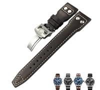 QSYJCCXD Cinturino in pelle per orologio da uomo, 20 mm, 21 mm, 22 mm, nero, blu, marrone, per IWC PILOT Mark PORTUGIESER PORTOFINO per bracciale da uomo, 22mm, A