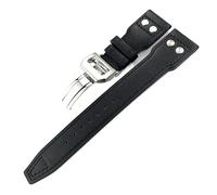 QSYJCCXD Cinturino in pelle per orologio da uomo, 20 mm, 21 mm, 22 mm, nero, blu, marrone, per IWC PILOT Mark PORTUGIESER PORTOFINO per bracciale da uomo, 21mm, A
