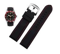 QSYJCCXD - Cinturino in silicone per orologio da polso, 20 mm, 22 mm, 24 m, per Mido Citizen Omega Sport, cinturino di ricambio rosso, blu, arancione, bianco, morbido, 18 mm