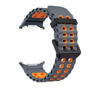 QSYJCCXD Cinturino in silicone per Watch Ultra 47mm Bracelet No Gaps Sport Band bicolore per Galaxy 7 Ultra Watchband Straps, SpaceH Orange-B, Watch 7 Ultra