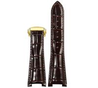QSYJCCXD Cinturino per orologio in pelle con fibbia pieghevole Sostituto Omega Constellation Serie Men Concave Interfaccia in pelle Watch Band con 25 mm, 25-13mm