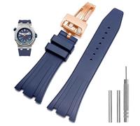 QSYJCCXD Cinturino per orologio in silicone 26 mm 27 mm per AP 15400 15202 15500 15703 26470o Royal Oak Offshore Men's Sports Rubber, 26mm