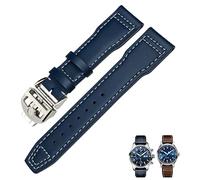 QSYJCCXD Cinturino per orologio in vera pelle 20mm 21mm 19mm 22mm cinturini in pelle bovina per IWC Mark Big Pilot Spitfire PORTOFINO Accessori per orologi, 22mm, A