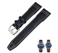 QSYJCCXD Cinturino per orologio in vera pelle 20mm 21mm 19mm 22mm cinturini in pelle bovina per IWC Mark Big Pilot Spitfire PORTOFINO Accessori per orologi, 22mm, A