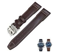QSYJCCXD Cinturino per orologio in vera pelle 20mm 21mm 19mm 22mm cinturini in pelle bovina per IWC Mark Big Pilot Spitfire PORTOFINO Accessori per orologi, 22mm, A