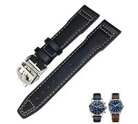 QSYJCCXD Cinturino per orologio in vera pelle 20mm 21mm 19mm 22mm cinturini in pelle bovina per IWC Mark Big Pilot Spitfire PORTOFINO Accessori per orologi, 20mm, A