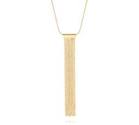 QSYJCCXD Collana lunga con ciondolo a forma di disco per donna, placcata in maglia, gioiello alla moda