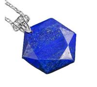 QSYJCCXD Collane Lapis Lazuli Pendenti in Pietra Naturale Stella Tigre Eye Pietra Collana a Ciondolo per Donne Dono Gioielli a Catena