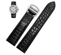 QSYJCCXD Crocodile in pelle cinghia di orologio ， per la fascia d'oro 20 mm ， canotta in pelle chiave di orologio calibo da donna 20mm