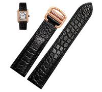 QSYJCCXD Crocodile in pelle cinghia di orologio , per la fascia d'oro 20 mm , canotta in pelle chiave di orologio calibo da donna 20mm