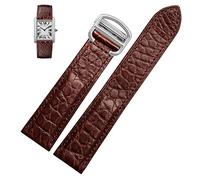 QSYJCCXD Crocodile in pelle cinghia di orologio ， per la fascia d'oro 20 mm ， canotta in pelle chiave di orologio calibo da donna 20mm