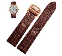 QSYJCCXD Crocodile in pelle cinghia di orologio , per la fascia d'oro 20 mm , canotta in pelle chiave di orologio calibo da donna 20mm