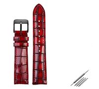 QSYJCCXD Crocodile Texture Calfskin Watch in pelle cinghia strap18mm 20mm 22 mm di guardia per uomo Women Watch Band Fibbia solida