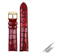 QSYJCCXD Crocodile Texture Calfskin Watch in pelle cinghia strap18mm 20mm 22 mm di guardia per uomo Women Watch Band Fibbia solida