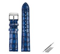 QSYJCCXD Crocodile Texture Calfskin Watch in pelle cinghia strap18mm 20mm 22 mm di guardia per uomo Women Watch Band Fibbia solida