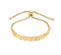 QSYJCCXD Dichiarazione Bracciale geometrico in acciaio inossidabile Donne di braccialetti da 18k oro oro.
