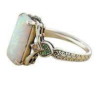 QSYJCCXD Donne Opal Rings Wedding Promise Engagement Rings Fashion Vintage Boho Stacking Rings Regali di gioielli
