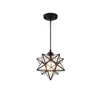 QSYJCCXD E27 Luci a Sospensione Nordic Moravian Star Lampada a Sospensione con soffitto in PVC paralumi Appeso Moderno lampadario Minimalista Minimalista Ombra per l'ingresso della Scala corridoio