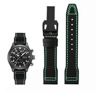 QSYJCCXD Fallo di vacca in nylon ad alta densità per il pilota di marchio IWC Prince Bertolo Portogallo Portogallo Filla Watchband 20 21mm Bracciale maschile Nylon Cowhide Watch Cinghia