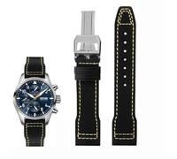 QSYJCCXD Fallo di vacca in nylon ad alta densità per il pilota di marchio IWC Prince Bertolo Portogallo Portogallo Filla Watchband 20 21mm Bracciale maschile Nylon Cowhide Watch Cinghia