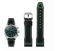 QSYJCCXD Fallo di vacca in nylon ad alta densità per il pilota di marchio IWC Prince Bertolo Portogallo Portogallo Filla Watchband 20 21mm Bracciale maschile Nylon Cowhide Watch Cinghia